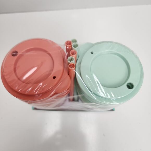 Target Pillowfort 18-Piece Drinkware Set Stackable with Lids & Straws Sealed NWT - Picture 4 of 6